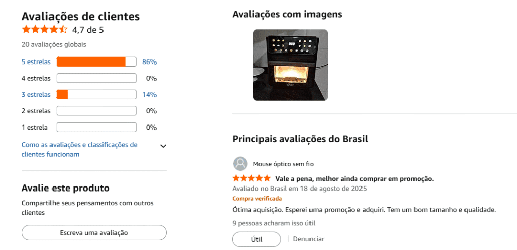 avaliações de compradores Fritadeira Oster 3 em 1 - 12L Color Touch Review
